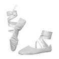 thumbnail image 1 of Zapatilla De Ballet De Piel Suela Corrida Negro y Blanco 15 a 30 blanco 16.5 Damaris Alberlui BALLET SUELA CORRIDA, 1 of 4