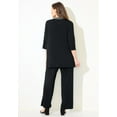 thumbnail image 5 of Catherines Women's Plus Size Petite Beaded 3-Piece Cardigan Pant Suit, 5 of 6
