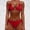 Red, variant on ACTUNI High-waisted Bottoms/Adjustable Straps/Quick-Drying Fabric Bathing Swimsuit 2-Piece Sets, (Women's)