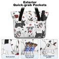 thumbnail image 2 of Tote Bag for Women - Scribble Dogs Shoulder Bag - Large Utility Work Duffle Bag with Zipper Handbag for Travel, Work, Sprots, 2 of 5