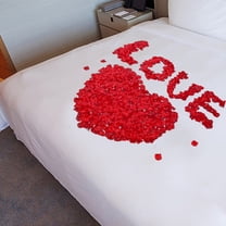 LYCAQL 500PCS Rose Petals, Artificial Flower Petals Silk Red Rose Petals Fabric Petals for Valentines Romantic Night Wedding Non Woven Petals