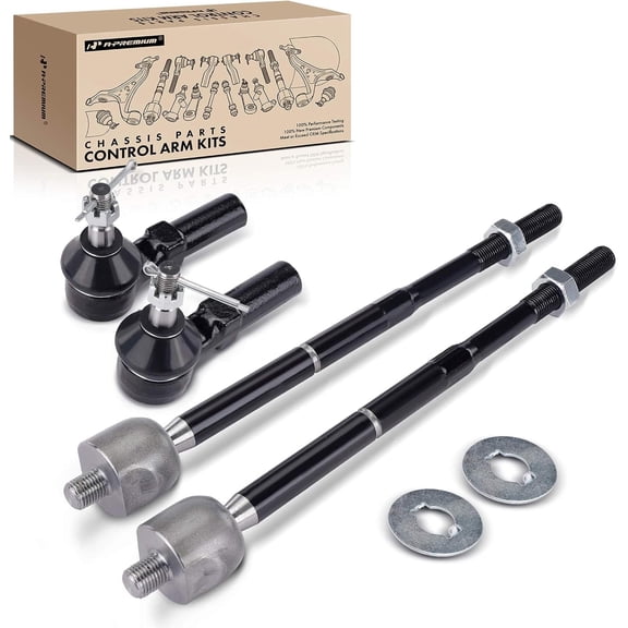 A-Premium Set of 4, Front Inner and Outer Tie Rod End Kit, Compatible with Mazda CX-5 CX5 2013 2014 2015 2016