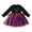 Purple, variant on Glisme Girls Halloween Dresses Long Sleeve Sundress Party Dress Up Soft Fit Princess Dress For Girl Size 3-4 Years,Black