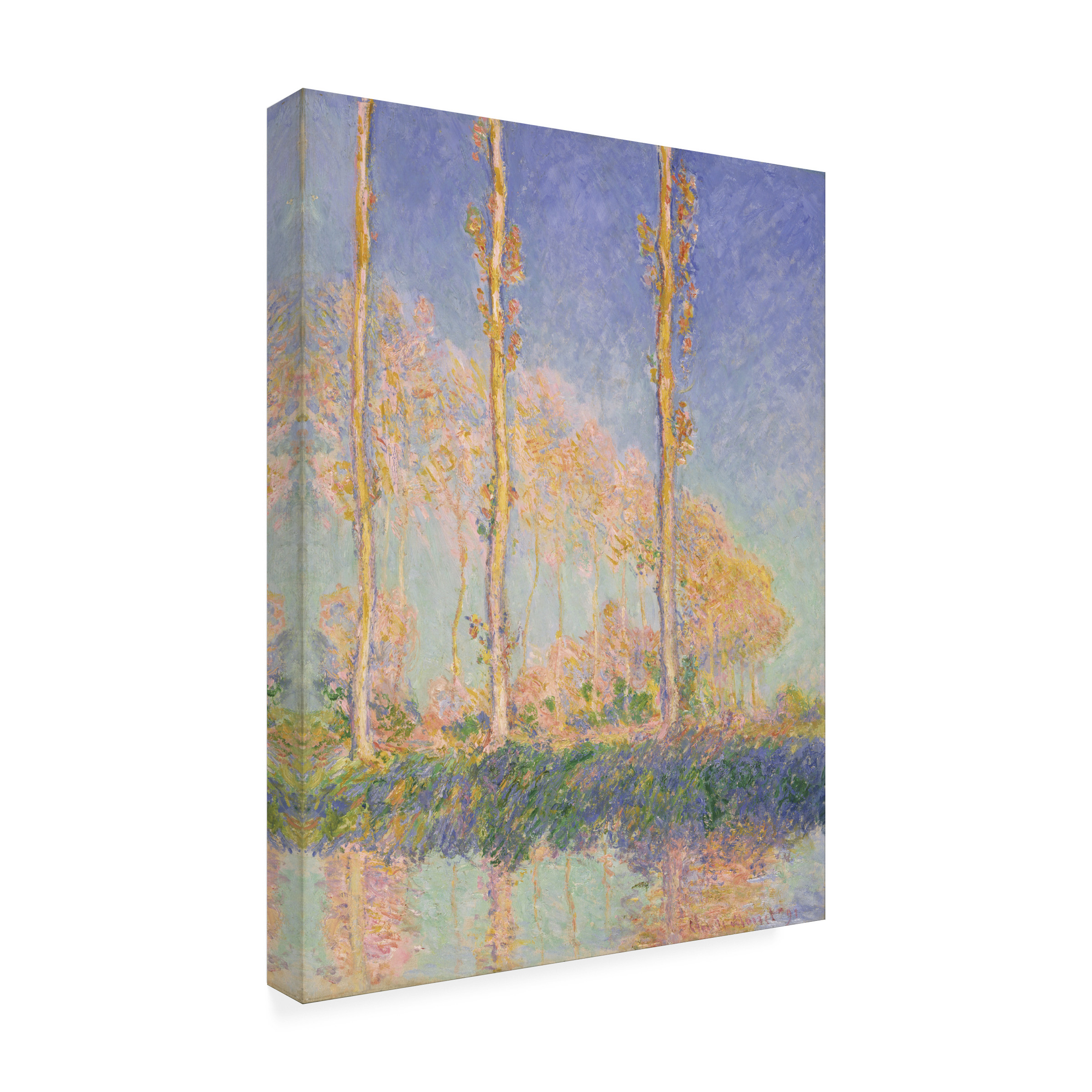 Monet 'French Poplars' Canvas Art