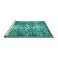 thumbnail image 2 of Ahgly Company Machine Washable Indoor Rectangle Persian Turquoise Blue Traditional Area Rugs, 2' x 4', 2 of 4