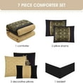 thumbnail image 4 of Nanshing 7 Piece Comforter Set, California King, Black Gold, 4 of 7