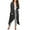 Gray, variant on Women's Plus Size Long Cardigans Long Sleeve Plaid Duster Cardigan Lightweight Sweater