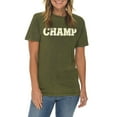 thumbnail image 3 of Big Size Champ Graphic Design Vintage Crewneck Tee - Vintage Olive XL, 3 of 4