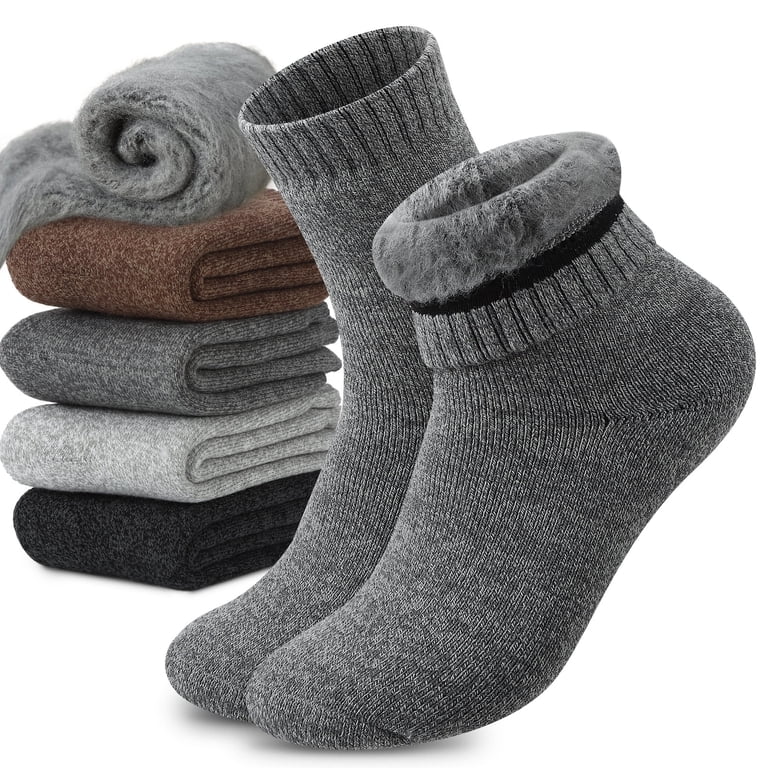 Bocaoying Men's Wool Thermal Crew Socks (4-Pack) photo 1