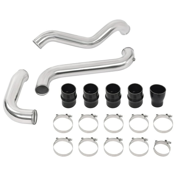 KOJEM Polished Intercooler Pipe Boot Kit Fit for 2011-2016 Chevy Chevrolet Silverado GMC Sierra 2500HD / 3500HD 6.6L Duramax Diesel Hot & Cold Side