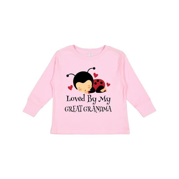 Inktastic Loved by My Great Grandma Girls Long Sleeve Toddler T-Shirt