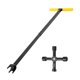 thumbnail image 1 of Llave para medidor de agua de 4 vías, llave de uso general, mango en T para jardín, para desagüe subterráneo Telescópico amarillo, 1 of 8