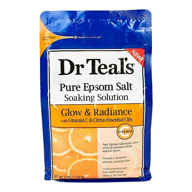 Sales de Epsom Dr. Teal's glow & radiance con vitamina C 1.36 kg