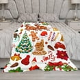 thumbnail image 5 of Christmas Gingerbread Wreath Throw Blanket Soft Warm Merry Xmas Lightweight Flannel Plush Fuzzy Blankets Gift for Women Kids Boys Teens 50X60 in, 5 of 6