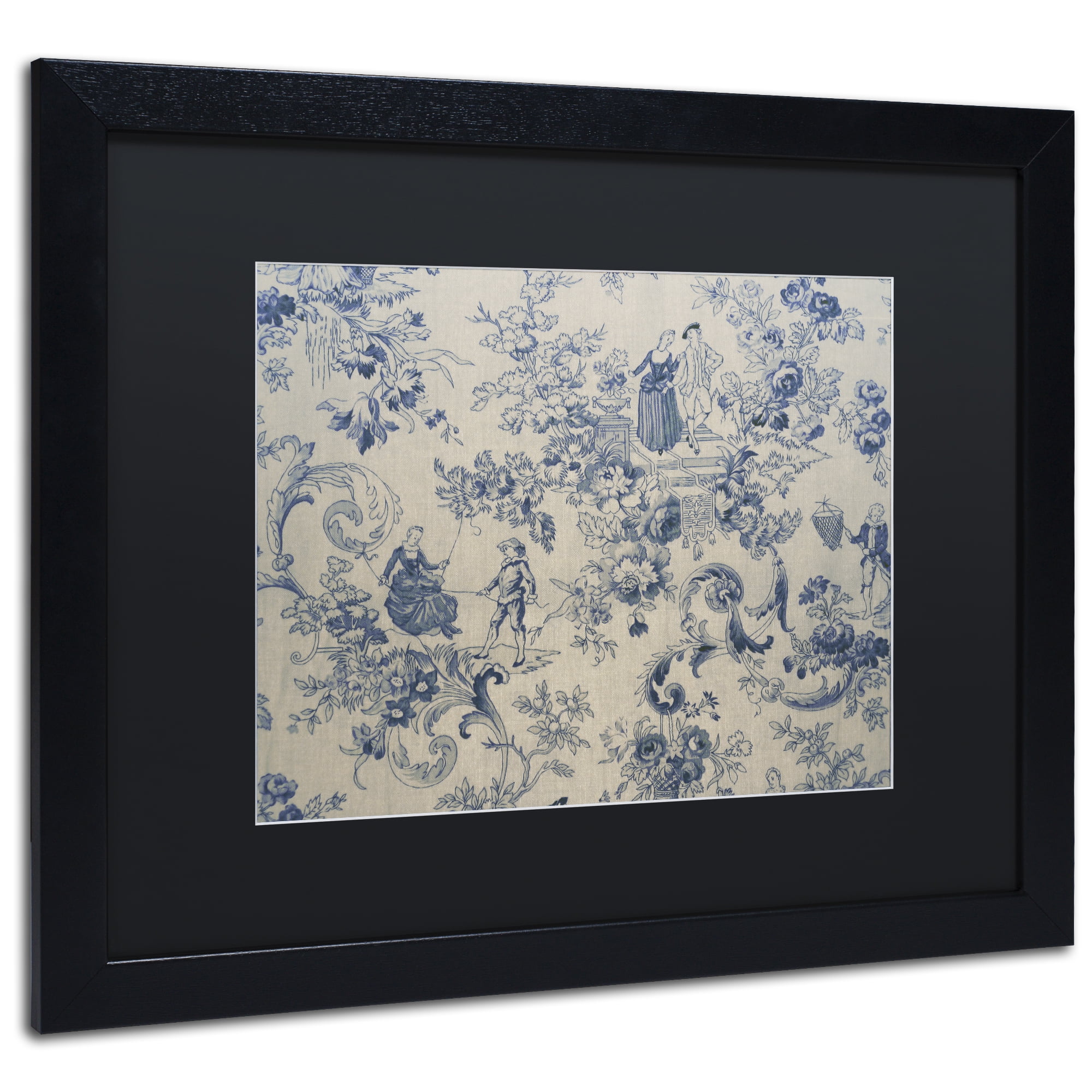 Trademark Fine Art 'Toile Fabrics I' Black Framed Art by Color Bakery