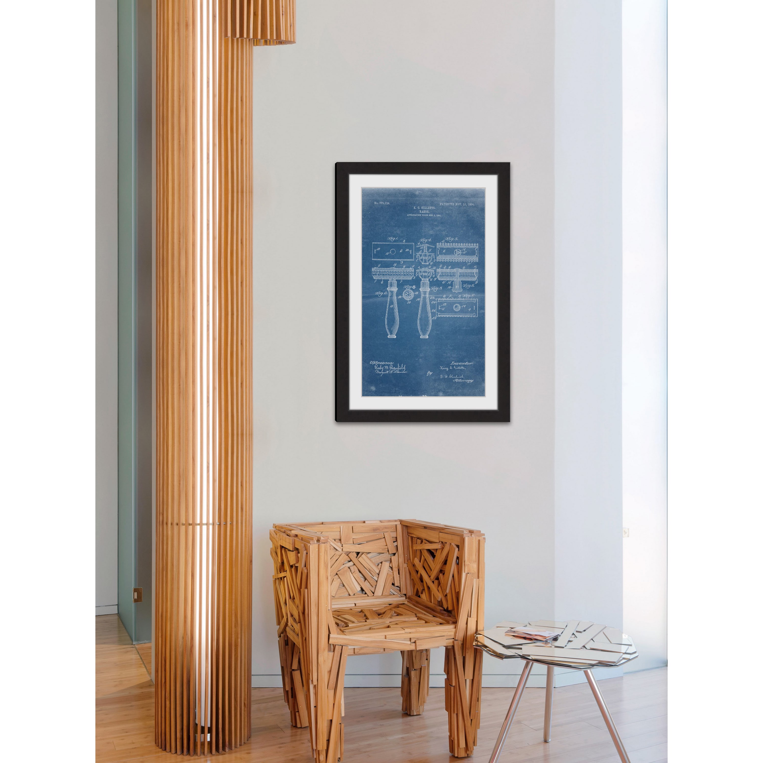 "Razor 1904 Blueprint" Framed Painting Print