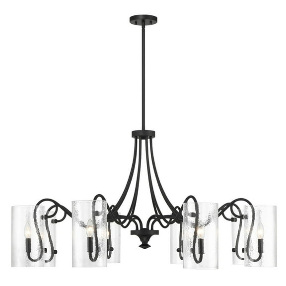 Calgary 8-Light Chandelier in Matte Black