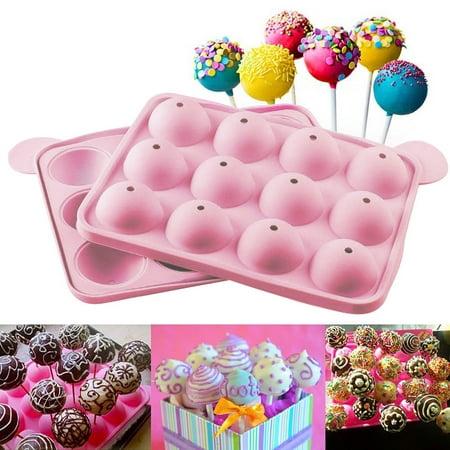 

Kitchen tools Cake Cookie Chocolate Silicone Lollipop Pop Mold Mould Baking Tray Stick Party LKY