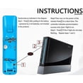 thumbnail image 5 of 2 Pack Classic Wireless Controllers Compatible With Wii And Wii U, Game Controller With Silicone Case And Wrist Strap (pink And Blue), 5 of 5
