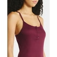 thumbnail image 3 of No Boundaries Henley Ribbed Mini Dress, Women's, 3 of 4