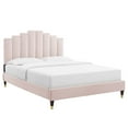 thumbnail image 2 of Modway Elise Twin Performance Velvet Platform Bed in Pink, 2 of 10
