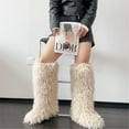 thumbnail image 3 of Women's Winter Faux Mongolian Fur Knee High Snow Boots-Warm Fashionable Solid Boots, 3 of 5
