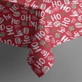 thumbnail image 5 of Red Christmas HO Pattern Square Tablecloth,Waterproof Square Table Cover,Wipeable Spillproof Washable Table Cover for Home Kitchen Party Decor 60"x60"(152x152cm), 5 of 6