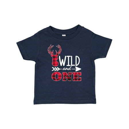 

Inktastic Plaid Deer Wild and 1 with Arrow Gift Baby Boy or Baby Girl T-Shirt