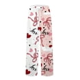 thumbnail image 6 of LWavelet Mens Heart Print Lounge Pants Elastic Waist Soft Sleep Pants Light Brown S, 6 of 6