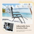 thumbnail image 5 of Homall Outdoor Zero Gravity Chair Patio Recliner Chaise Lounge with Adjustable Headrest and Tray for Storage, Pack of 2,Black, 5 of 7