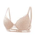 thumbnail image 2 of UDAUDU Women's Underwire Bra 2026 Ultimate Smoothing Convertible T-Shirt Comfortable Bra Lightweight Push Up Everyday Bras Beige 36C, 2 of 7
