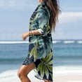 thumbnail image 5 of Ruimatai Summer Swimsuit Cover Up Beach Cover Ups Summer Casual Turn-down Collar Long Sleeve Printed Smock Buttons With Pocket Shirt Dresses, 5 of 7