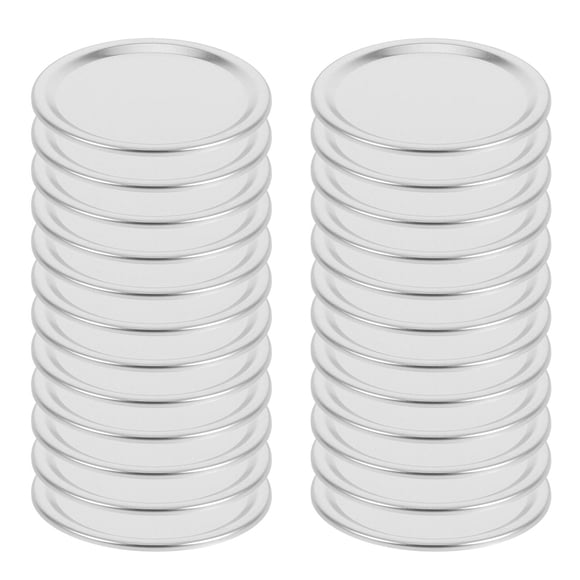 HEANUJJ 24Ud Canning Lids De Acero Plateado Para En Frascos De Boca Regular