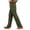 Army Green women straight leg trousers a1, variant on Women's Straight Leg Trousers Elastic Waist Pants with Pockets Solid Casual Long Pants for Travel Vacation Lounge Work Wear Fall Outfits, White L