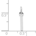 thumbnail image 4 of 14k Or Blanc Petit Bloc Lettre I Pendentif Initial, 4 of 4