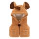 thumbnail image 1 of Chaleco con capucha sin mangas con orejas de conejo de peluche para niñas pequeñas de Herrnalise, 1 of 3