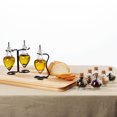 thumbnail image 3 of Couronne Co Amphora Double Oil and Vinegar Glass Cruet Set with Stand, M075-250, 8 inches tall, 6.1 ounce, 3-Piece, 3 of 5