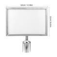 thumbnail image 2 of Toyvian Double-Sided Stainless Steel A4 Stanchion Sign Holder Frame for Restaurants, Events, and Commercial Use, 2 of 8