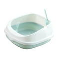 thumbnail image 4 of lionlar Pet Cat Litter Box Semi-enclosed Detachable Portable Toilet Sandbox Blue, 4 of 9