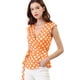 thumbnail image 2 of Top Sin Mangas Con Cuello En V Para Mujer Allegra K Naranja L, 2 of 6