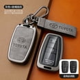 thumbnail image 4 of Leather Alloy Car Key Cover Case for Toyota 2023 Corolla Camry Levin IZOA RAV4 Avalon Auto Car Accessories Good Quality, 4 of 13