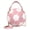Pink, variant on Football Shaped Cross Body Bag Round Soccer Ball Handbags PU Leather Shoulder Purse Satchels for Women