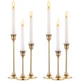 thumbnail image 1 of Juego de 6 portavelas NUPTIO Brass Gold Metal, 1 of 9
