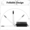 thumbnail image 7 of OPALESQUE 2 Pcs Folding Hair Brush with Mirror Portable Mini Hair Brush Small Compact Pocket Comb for Family Travel Car Gym Wig Bag Purse Gift (Silver), 7 of 7