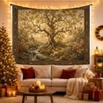 thumbnail image 3 of Ancient Tree by Stream in Green Valley, Peaceful Vintage Style for Nature Lovers, Landscape Wall Decor Housewarming Gift, Tapestry Wall Hanging for Bedroom and Living Room, 3 of 7