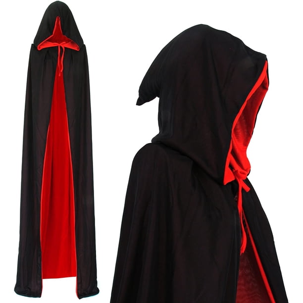 Capa De Vampiro Roja Con Capucha - Disfraz De Caperucita O Conde Drácula, Terciopelo De Calidad Para Halloween Y Fiestas Temáticas