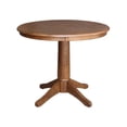 thumbnail image 1 of International Concepts K42-36RT-27B Table à Pied Ronde de 36 Pouces, Chêne Vieilli, 1 of 1