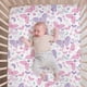 thumbnail image 3 of The Peanutshell Juego de Cama para Cuna Rosa y Morado Butterfly Song Bebé Niña, Set de Habitación para Bebé de 3 Piezas, 3 of 7