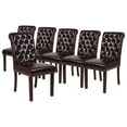 thumbnail image 2 of Flash Furniture HERCULES Series Parsons Chair, Set of 6, Brown LeatherSoft, 2 of 13