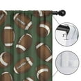 thumbnail image 4 of Blackout Kids Curtains,Football Pattern Childrens Insulated Curtains Set Of 2,Bedroom Essentials,Toddler Room Decor 42"x84", 4 of 5
